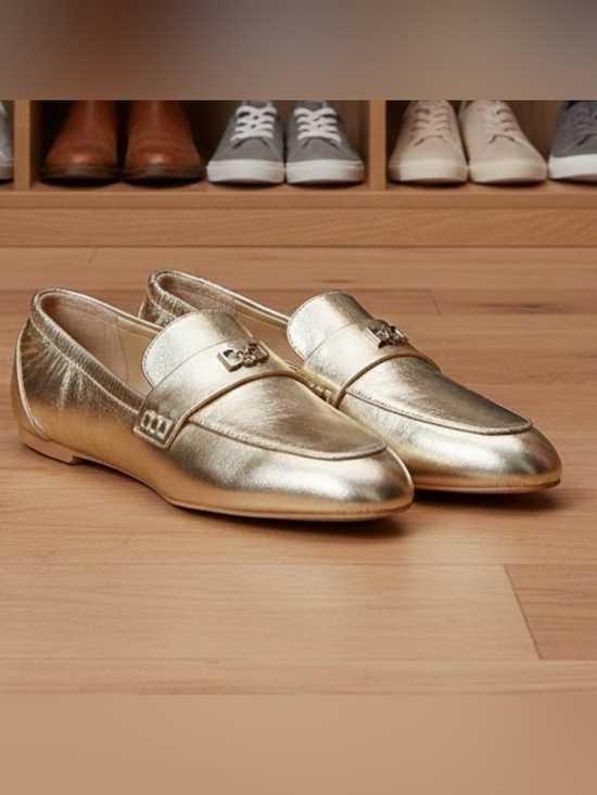 Deltan Shoes - Deltan James Gold Loafers